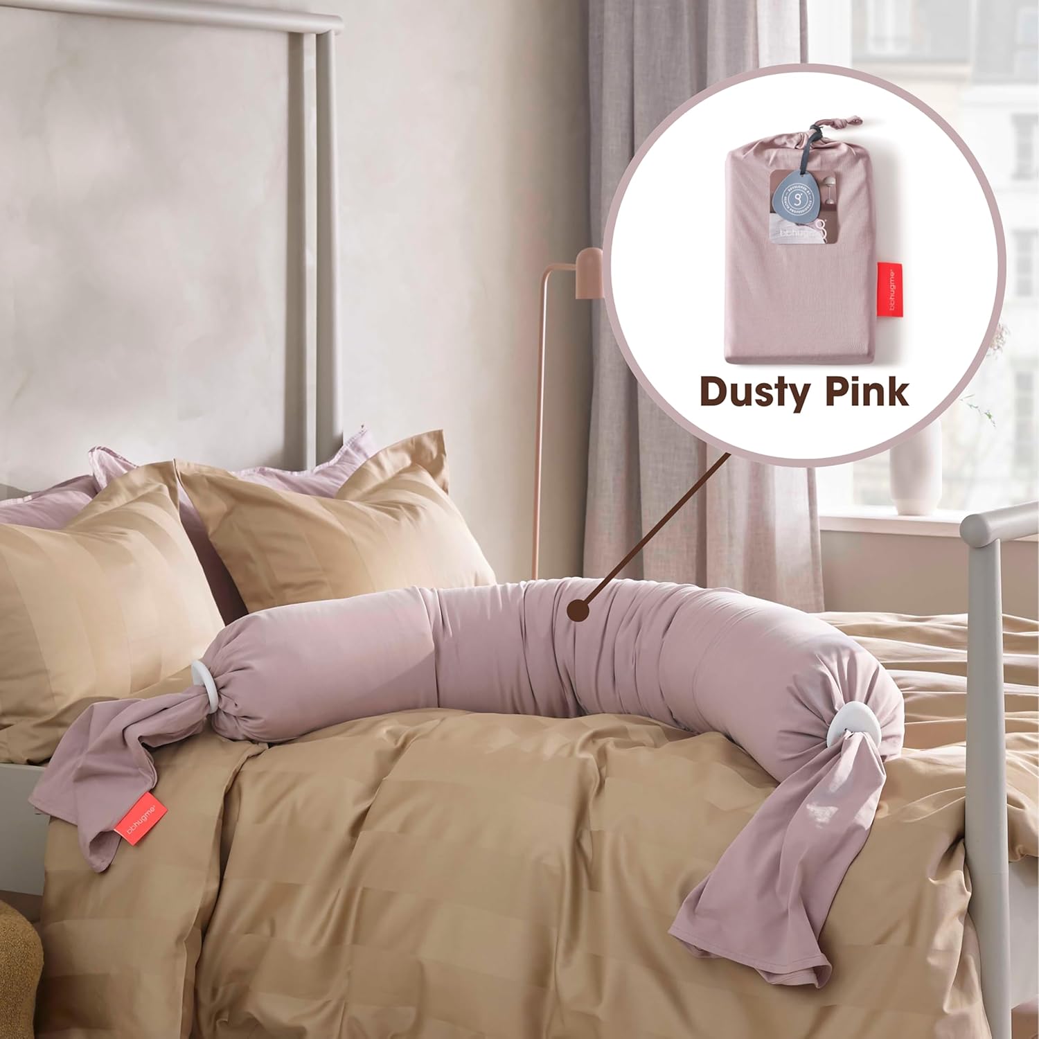 bbhugme Pregnancy Pillow Cover - Dusty Pink
