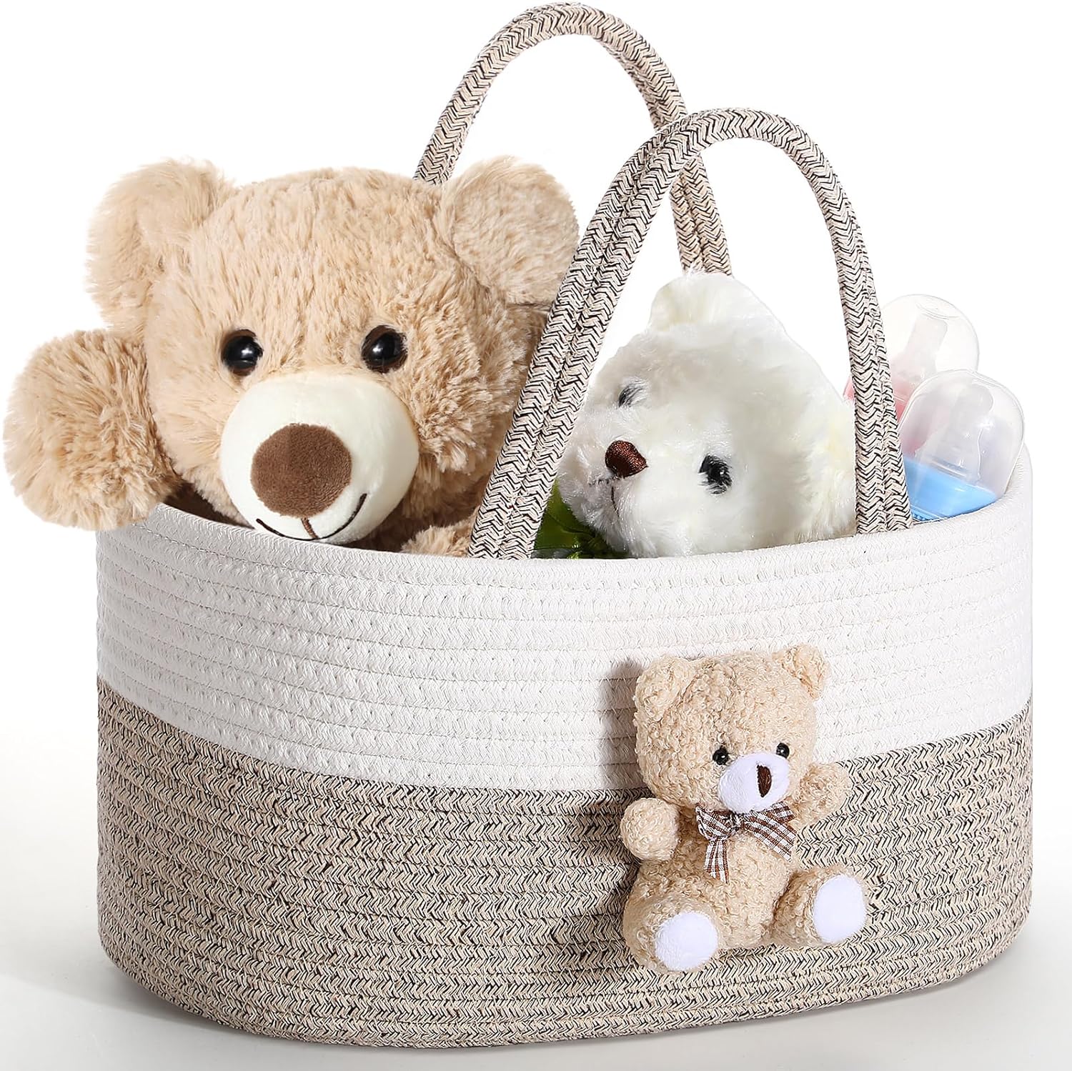 FoldTier Bear Diaper Caddy Organizer with Handle