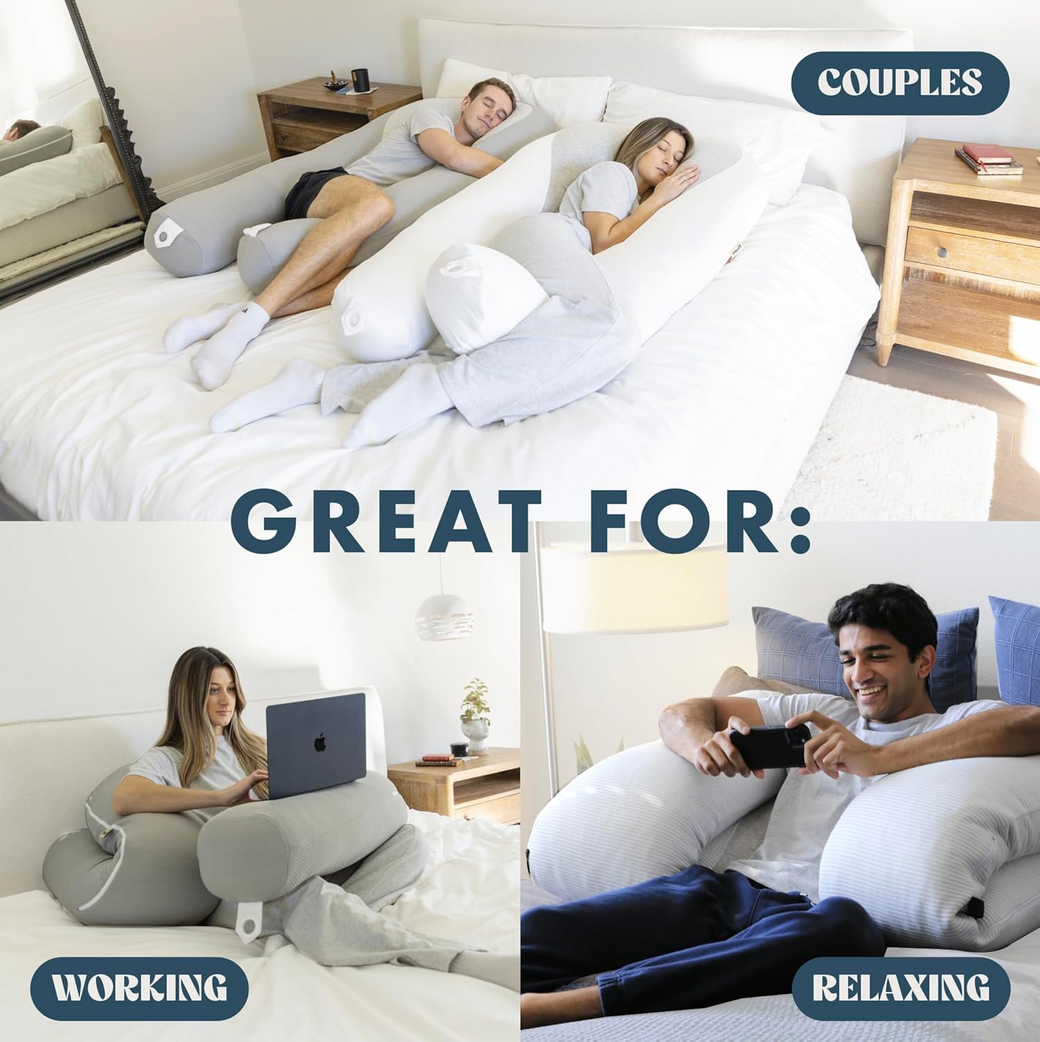 Plufl Hugl Cooling Body Pillow for Adults