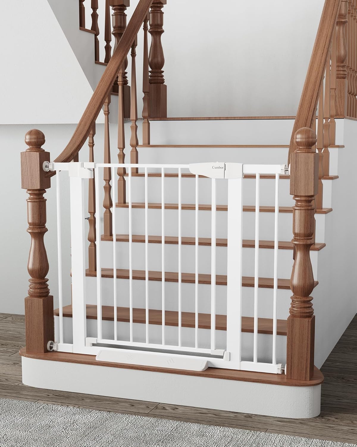 Cumbor 297-406 Inch Durable Baby Gate for Stairs