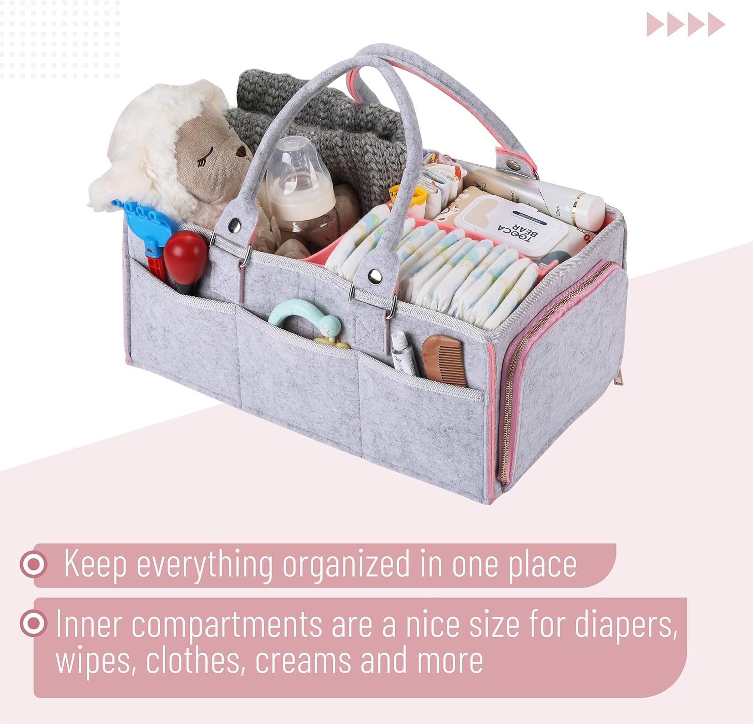 Mr Pen Baby Diaper Caddy Organizer with Handle