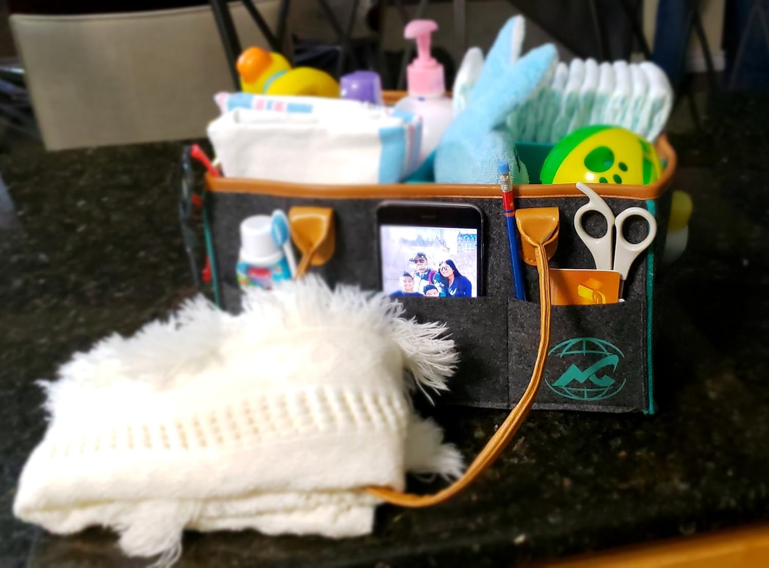Baby Diaper Caddy - Durable Organizer for Stroller Car and Bath