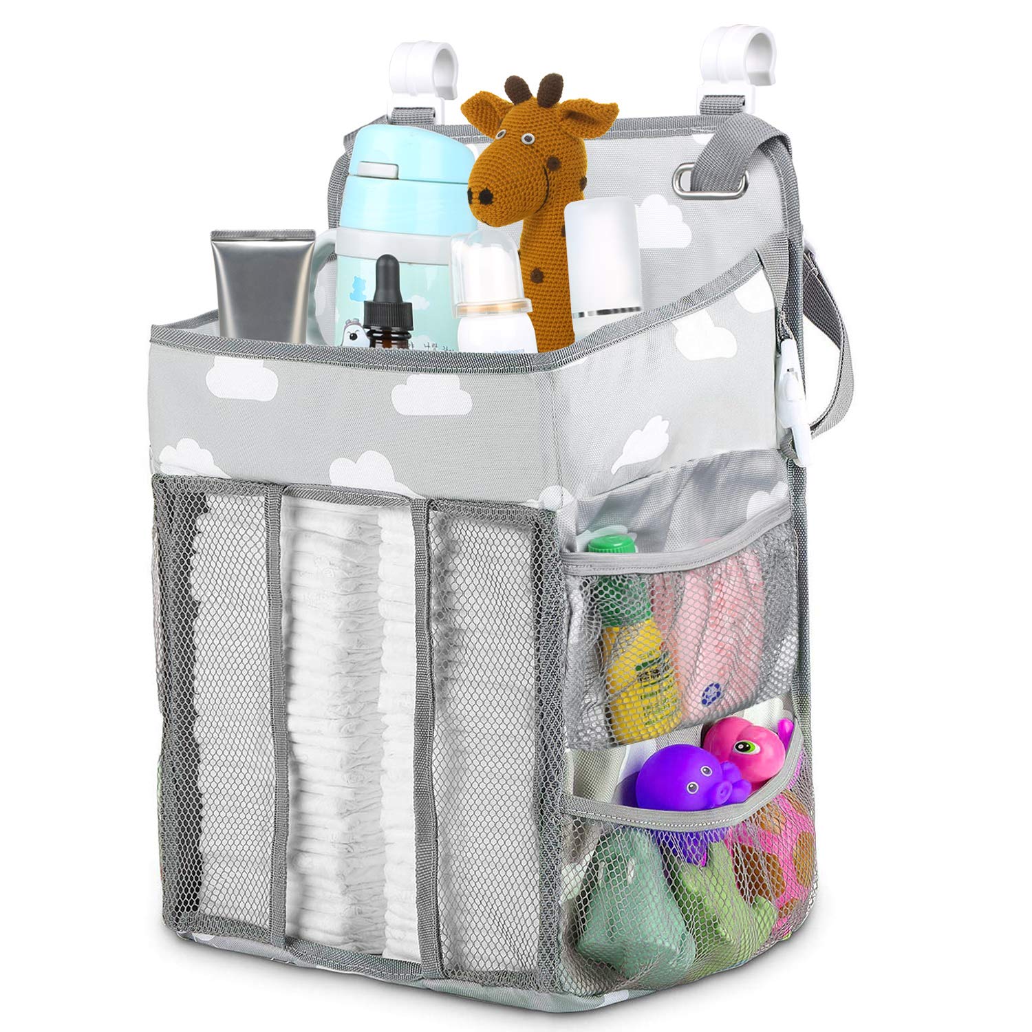 Hanging Diaper Caddy Organizer - Grey
