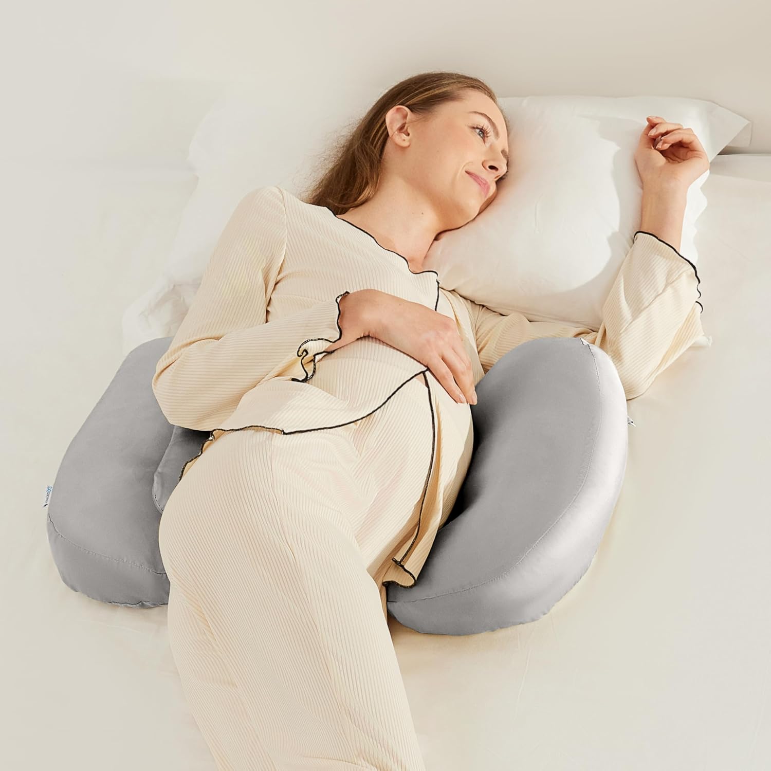 COZYREST Pregnancy Pillow with Cooling TENCEL and Adjustable Shape
