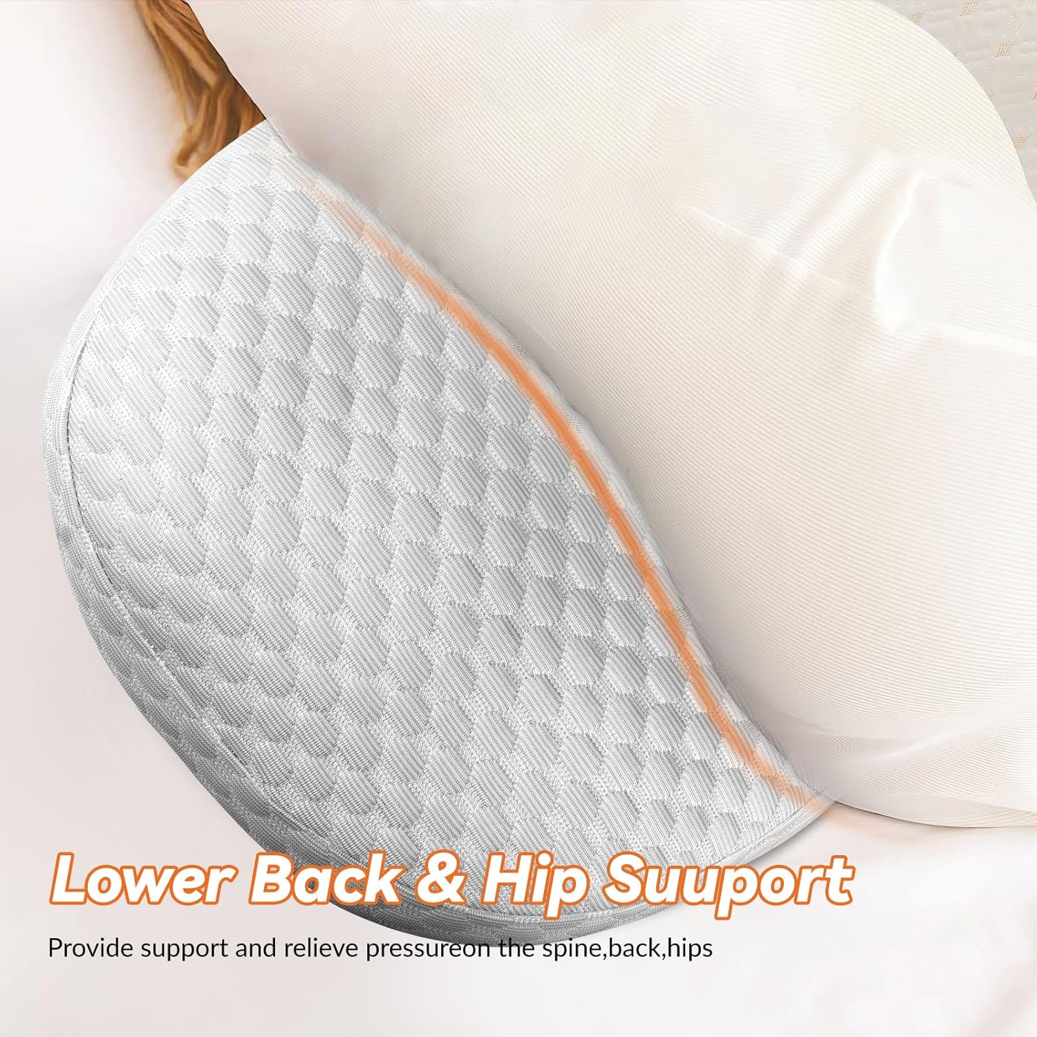 YLMXBZZ Pregnancy Pillow with 30 Slope and Double Sided Support