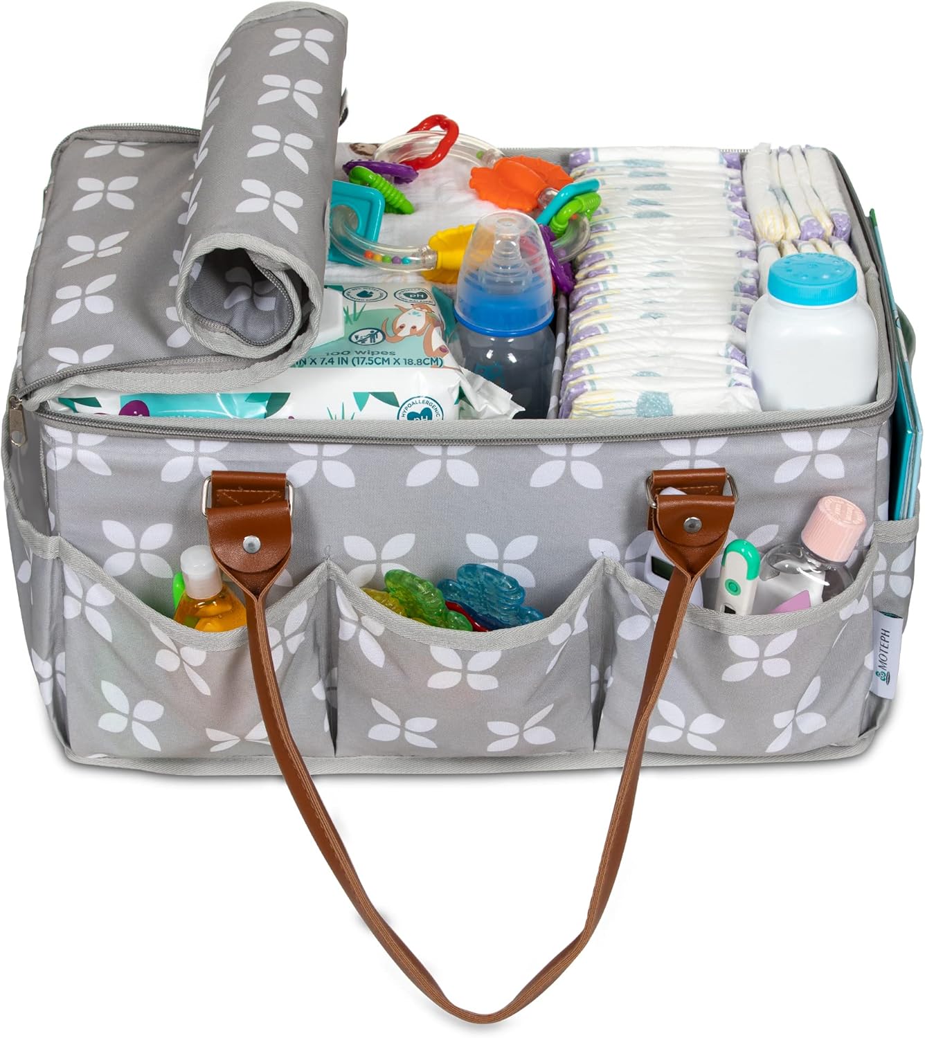 Moteph Extra Large Diaper Caddy - Baby Shower Gift