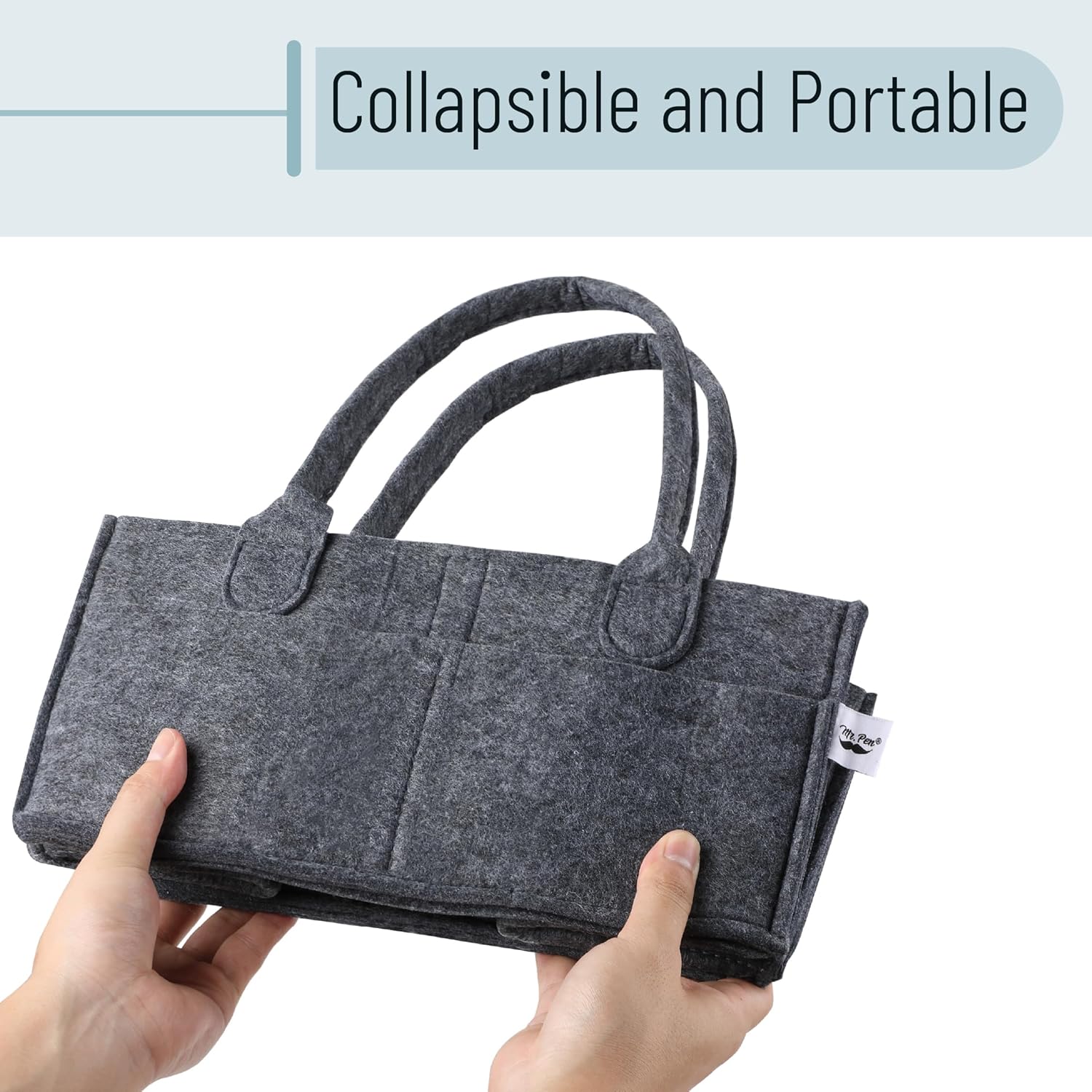Mr Pen Baby Diaper Caddy Organizer - Charcoal Gray