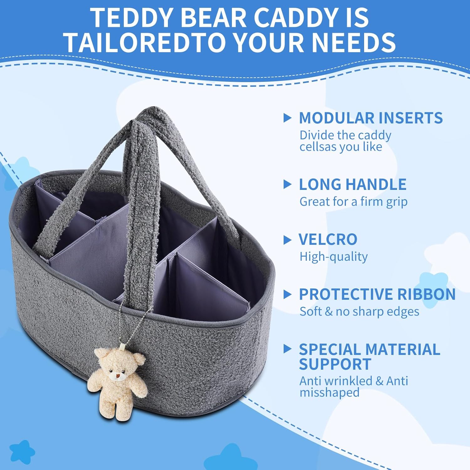 CCYLTL Plush Diaper Caddy Organizer - X Large