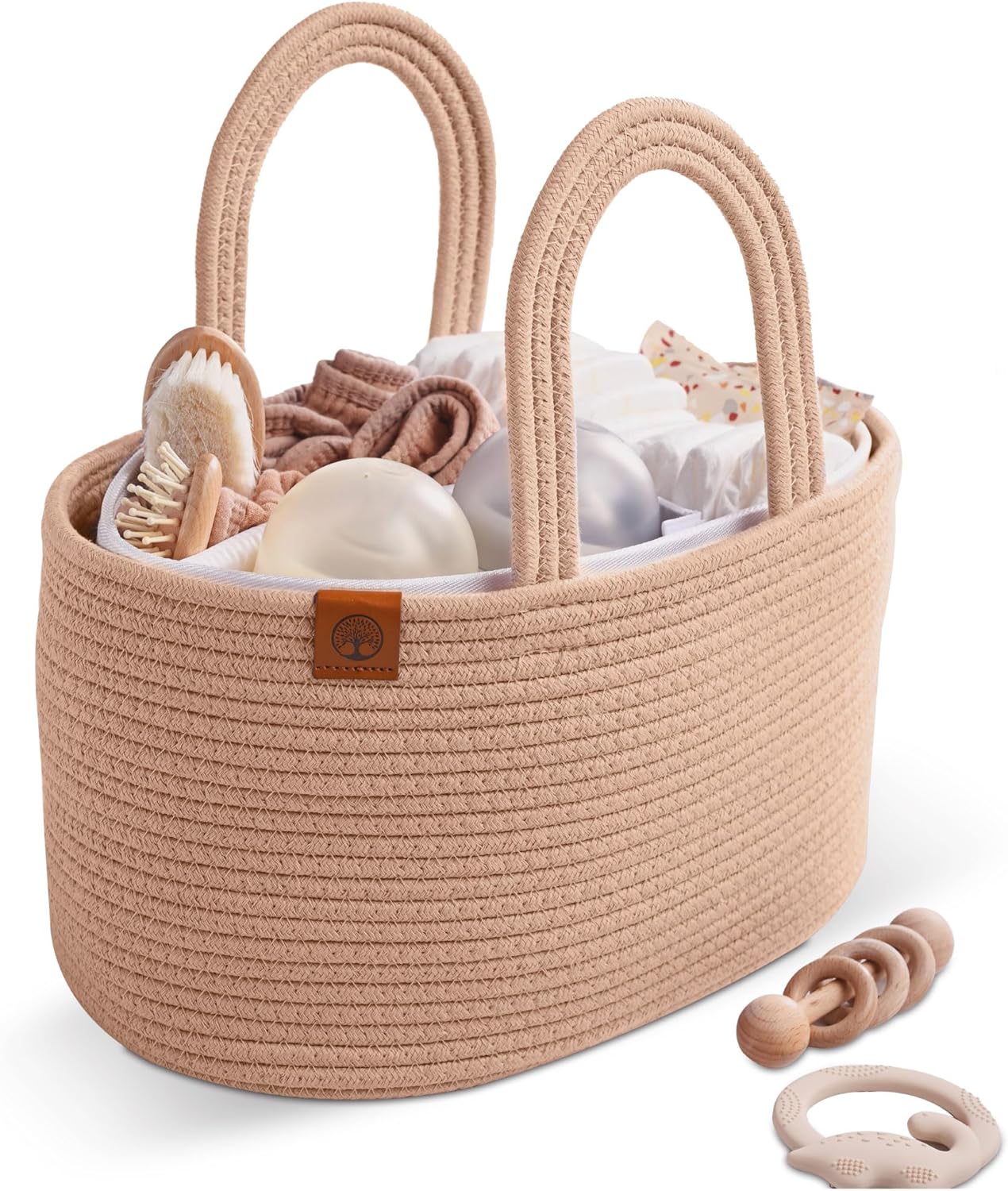 JJOO 2-in-1 Baby Diaper Caddy Organizer