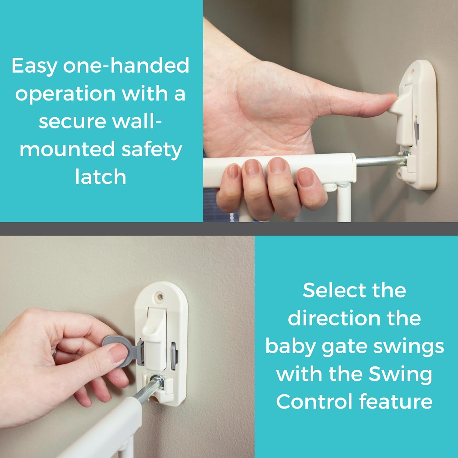 Toddleroo by North States Baby Gate 36 Tall Warm White