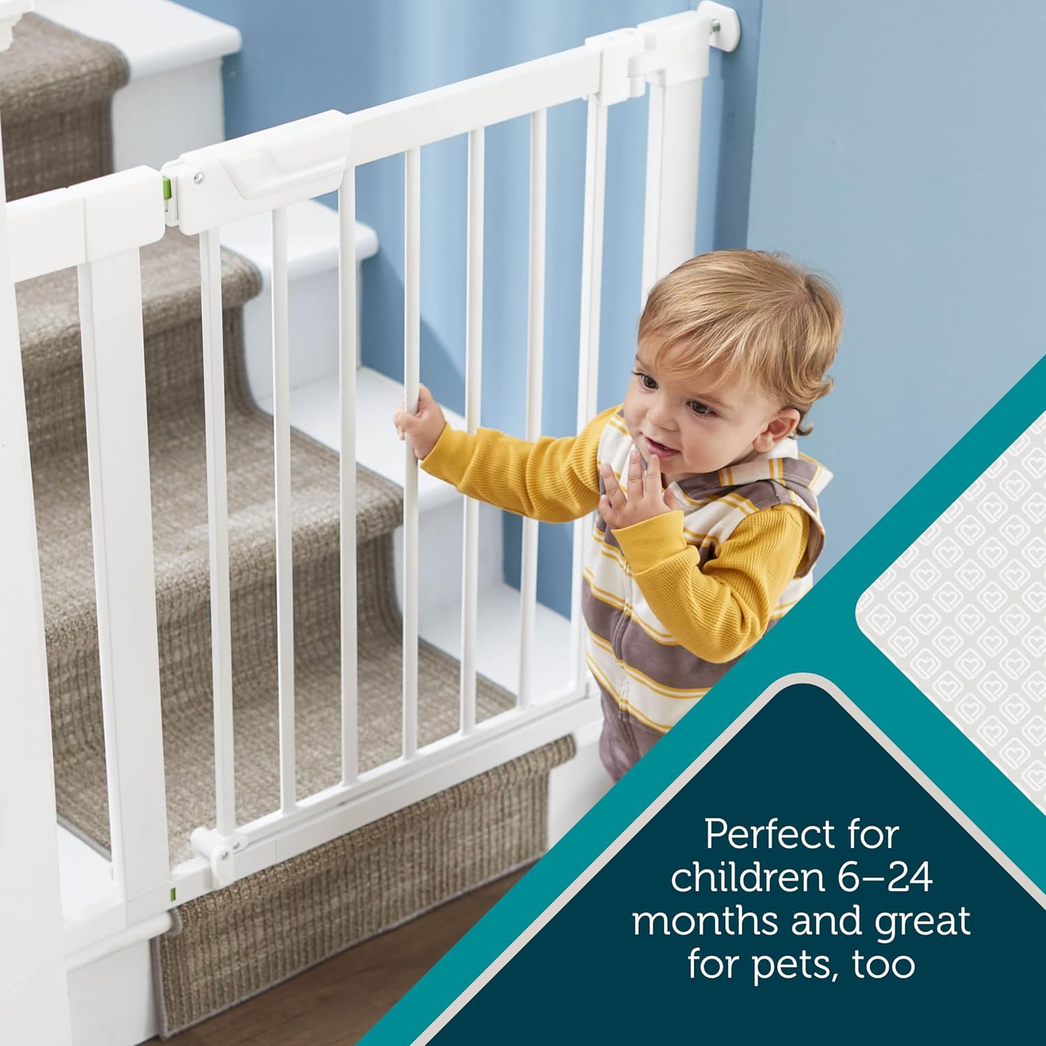 Safety 1st Pressure Mounted Baby Gate for Doorways with SecureTech