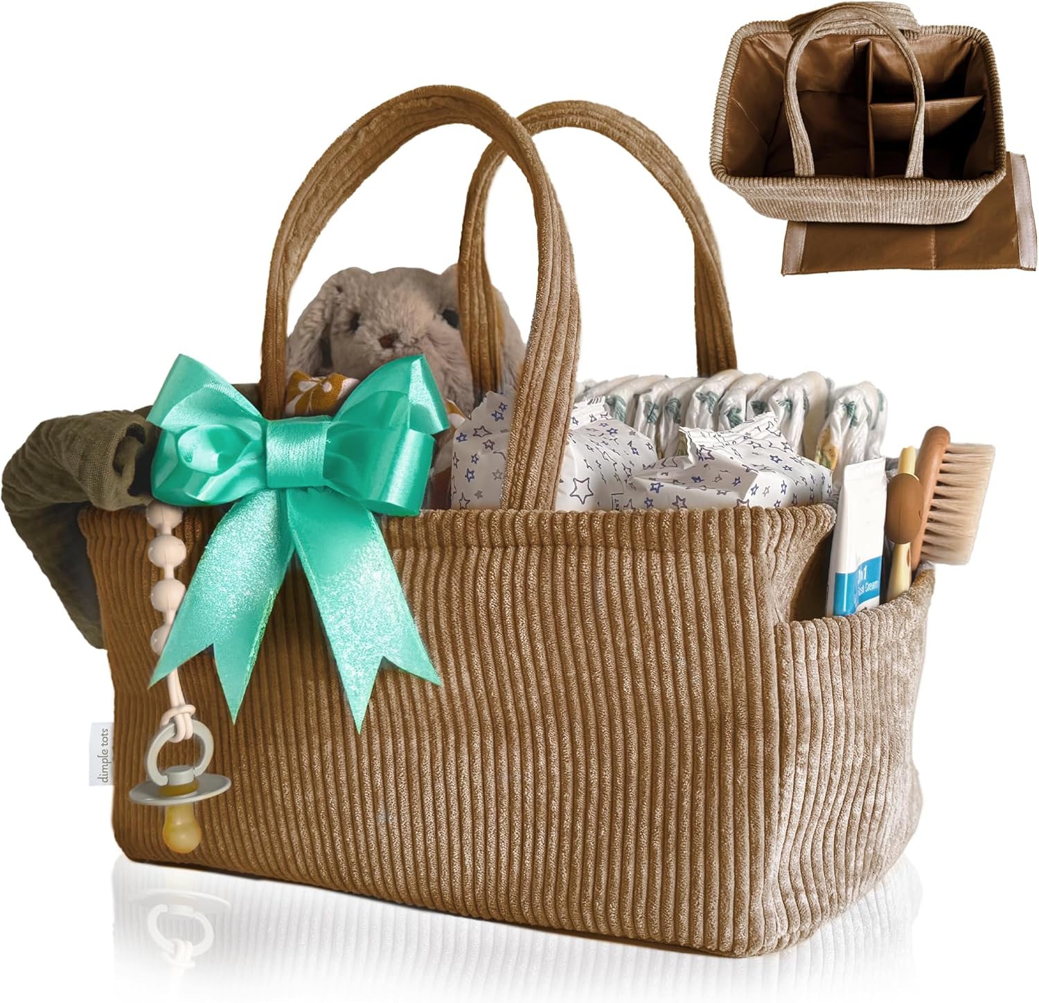 Newborn Essentials Diaper Caddy - Travel Car Organizer
