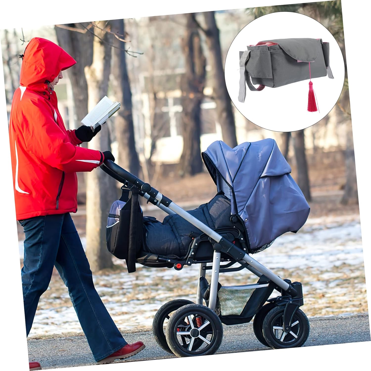Toddmomy Portable Diaper Organizer Caddy Bag with Handle