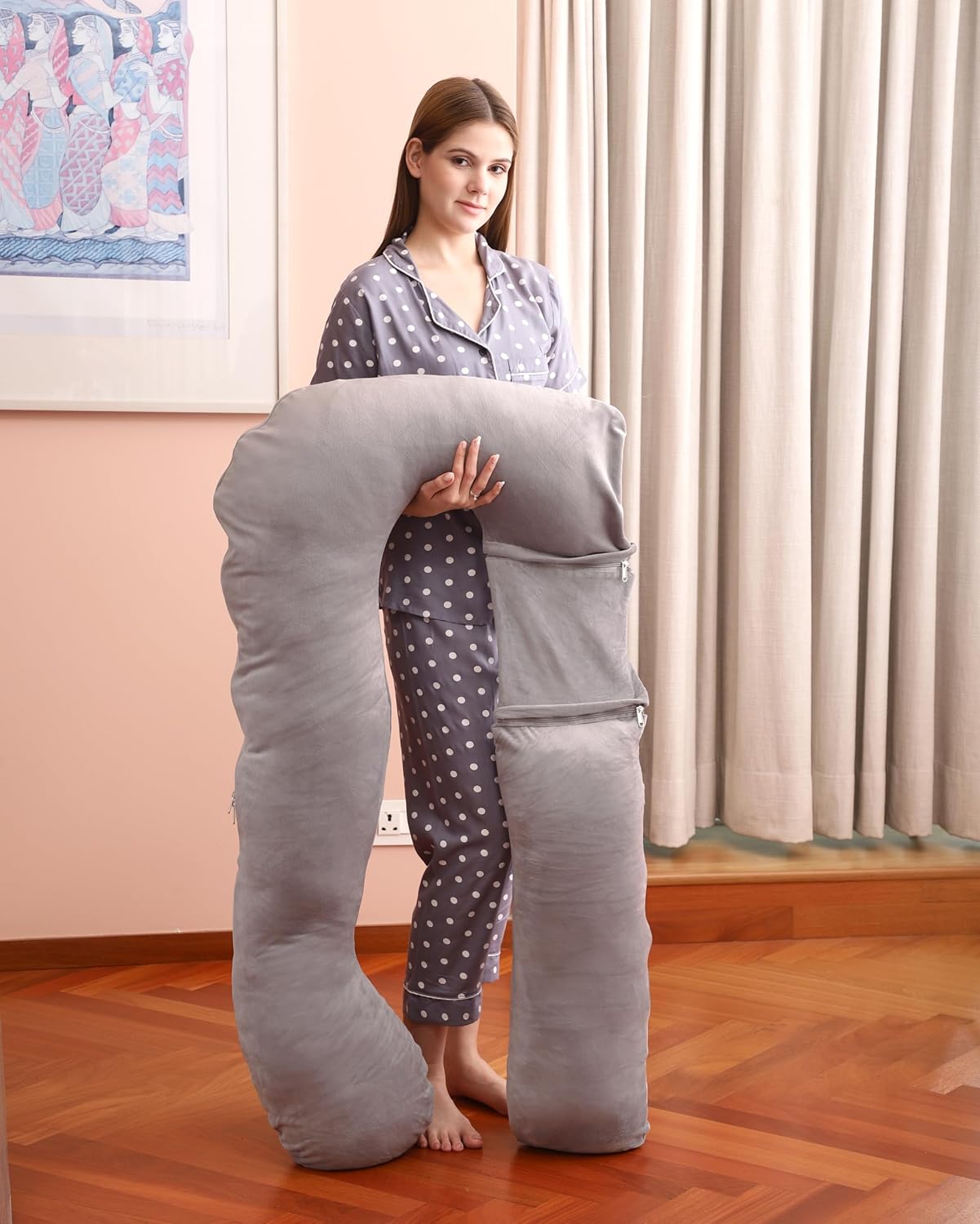 RELY Detachable U-Shaped Maternity Pillow - Full Body Support