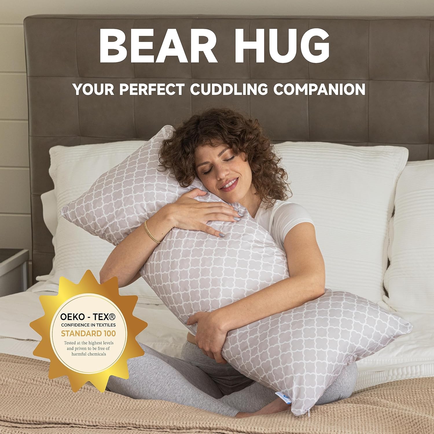 Pharmedoc Bear Hug Body Pillow for Comfort and Support