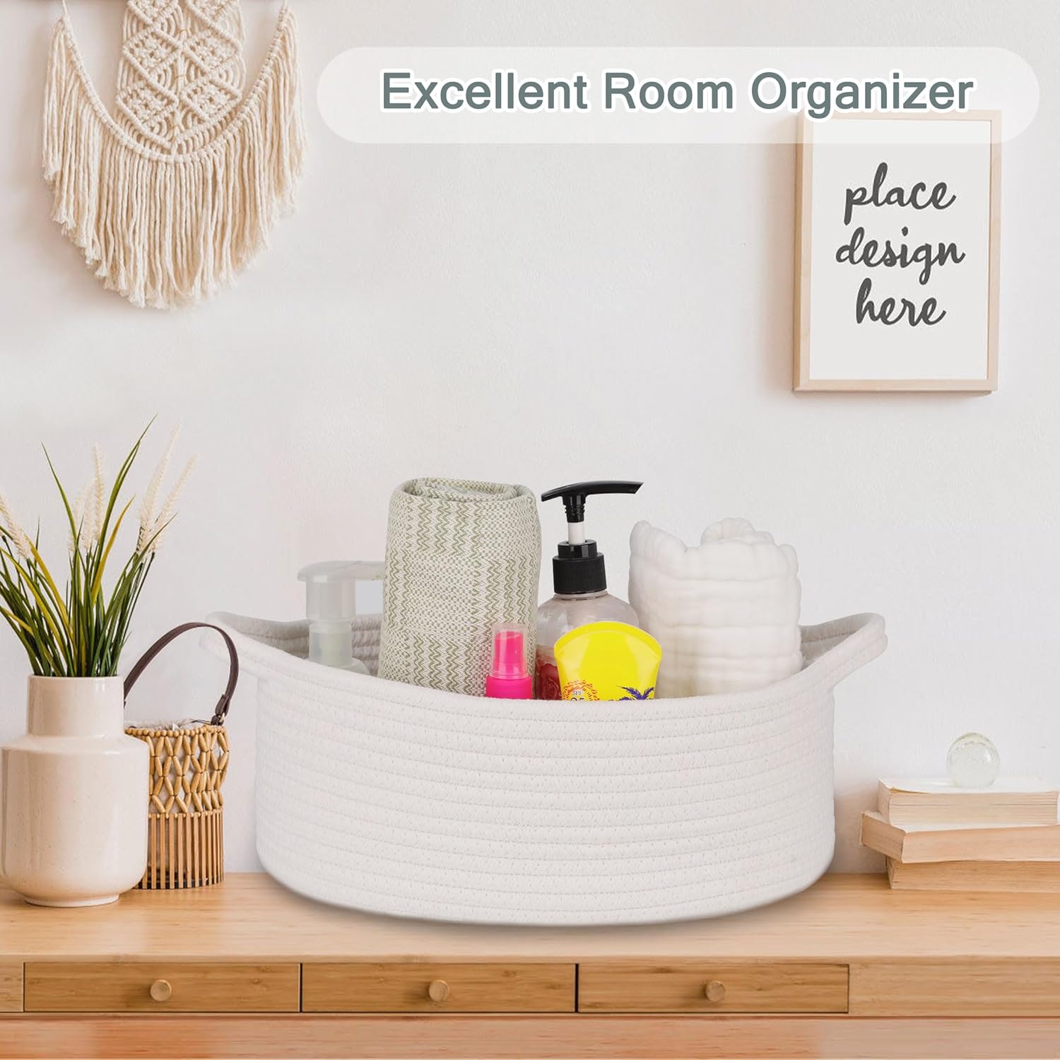 COMSE Large Diaper Caddy Organizer with Removable Dividers 1