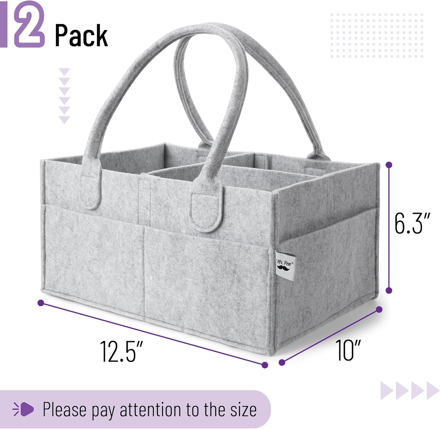 Mr Pen Baby Diaper Caddy Organizer 2 Pack