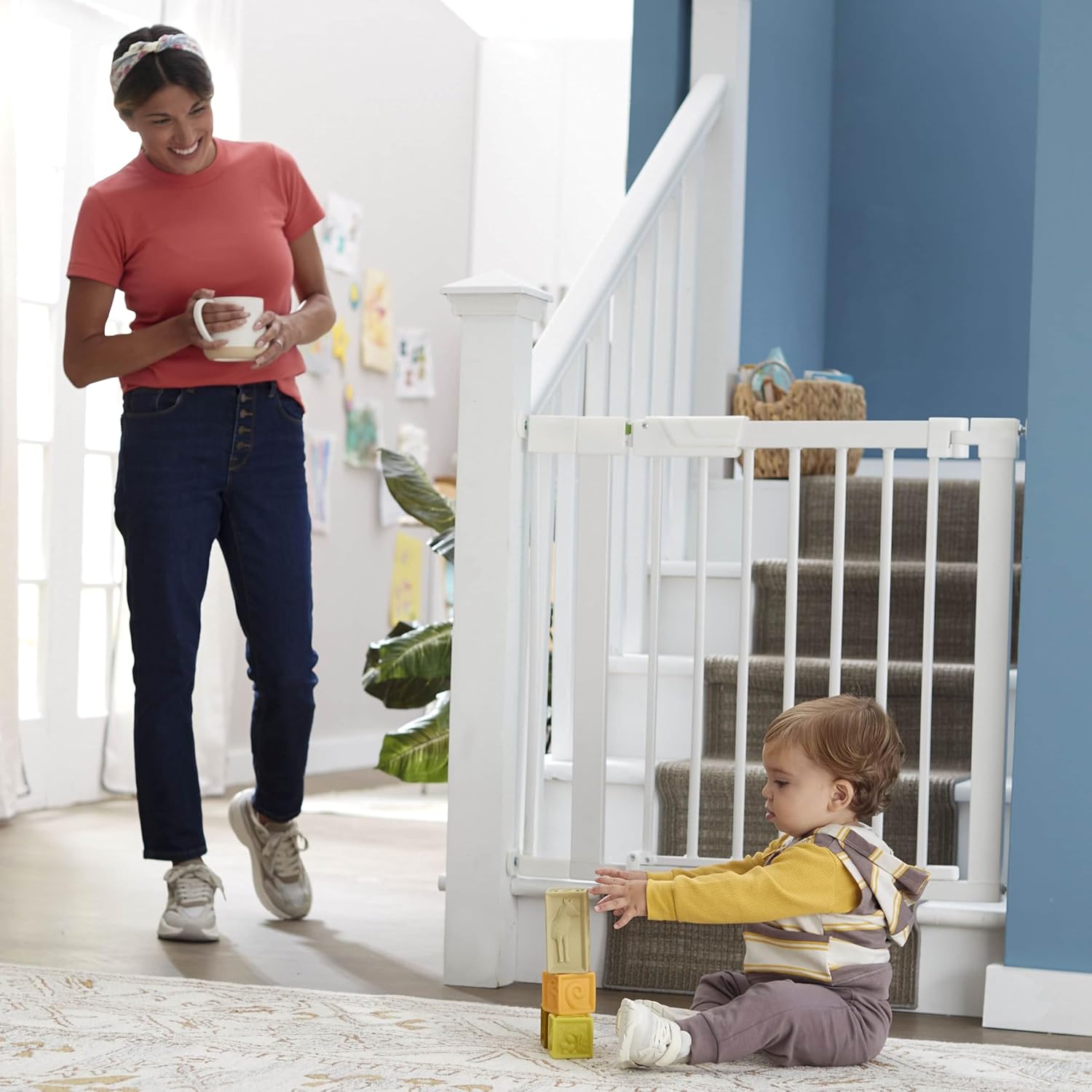 Safety 1st Pressure Mounted Baby Gate for Doorways with SecureTech