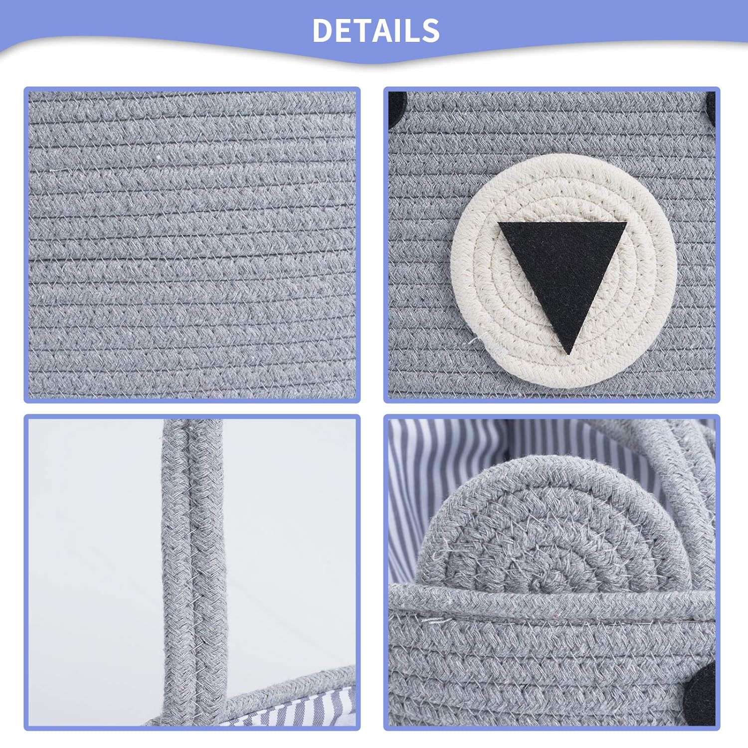 InfiBay Baby Diaper Caddy Organizer Large Bear Cotton Rope