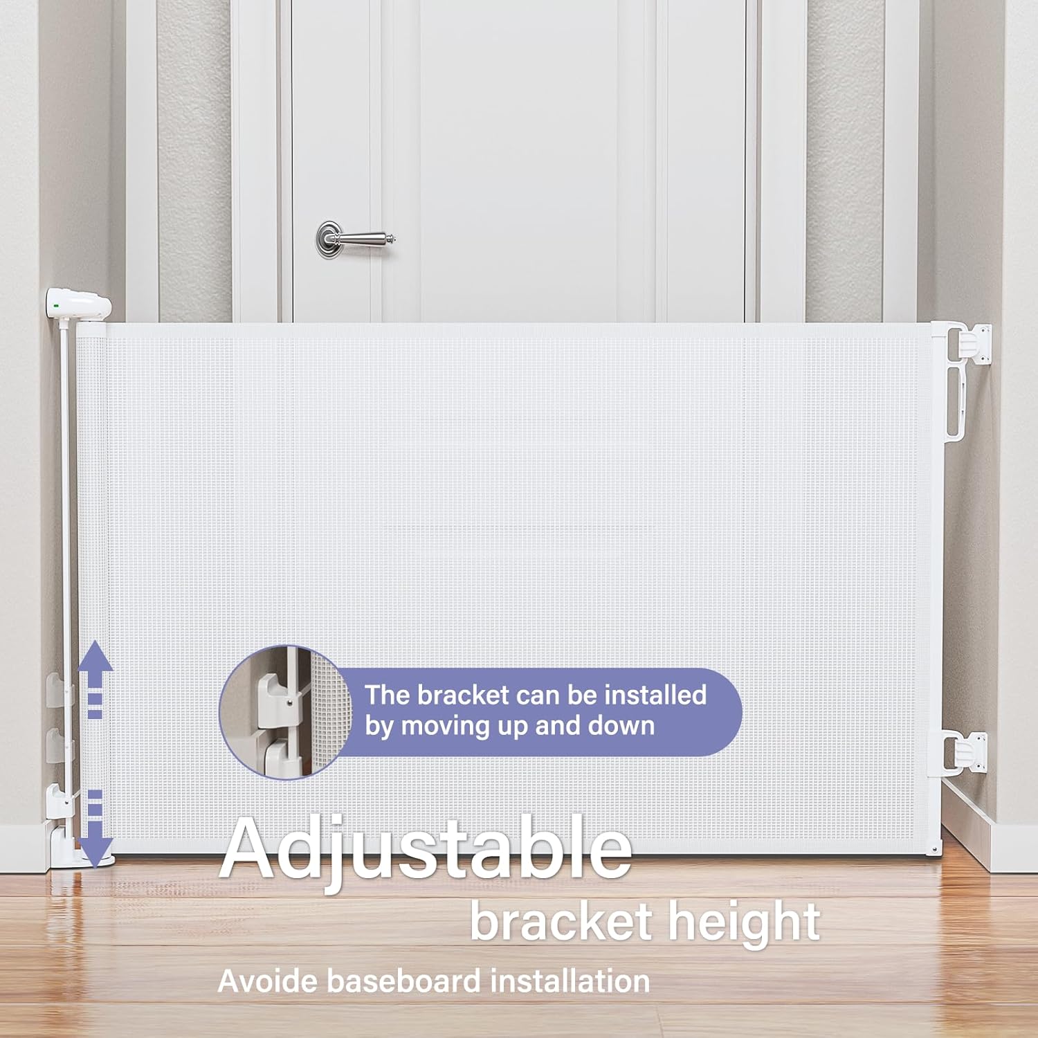 PRObebi Retractable Gate - 72 Wide Stair Door Safety