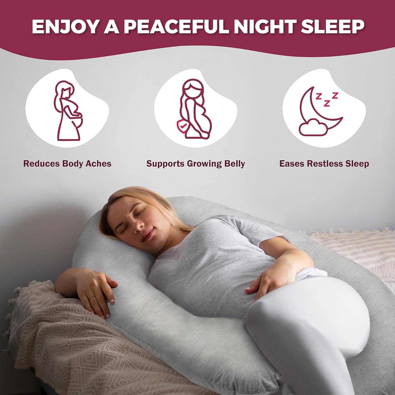 PILLANI Maternity Pillow for Sleep and Comfort