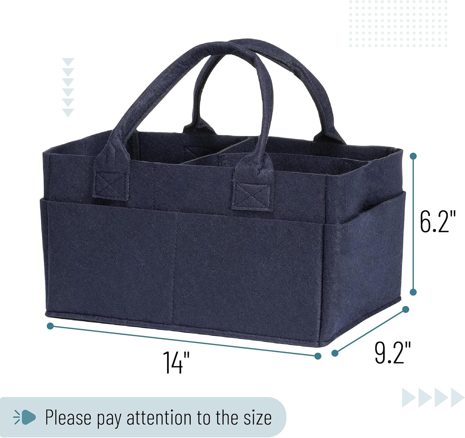 Mr Pen Baby Diaper Caddy Organizer Navy Blue