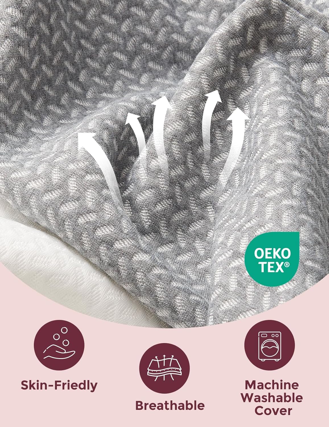 Momcozy Adjustable Pregnancy Pillow with W Shape