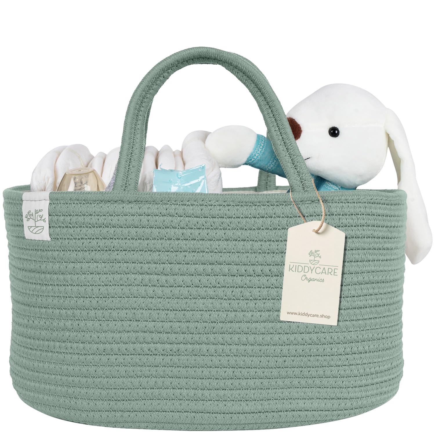 KiddyCare Diaper Caddy Organizer Gray with Handle