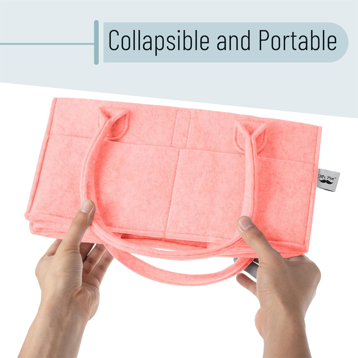 Mr Pen Baby Diaper Caddy Organizer 2 Pack Pink