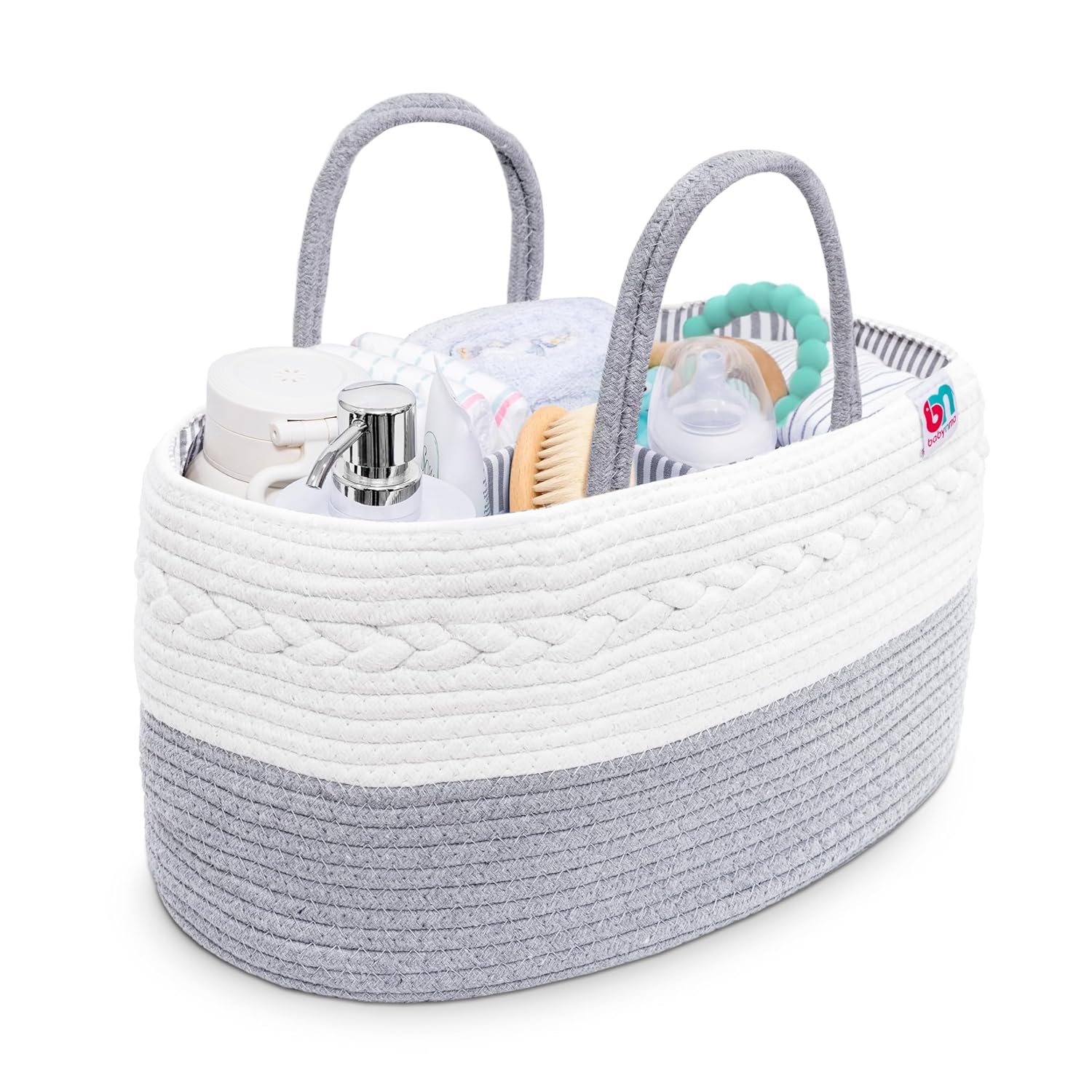 Babynma Rope Diaper Caddy - Gray Extra Large