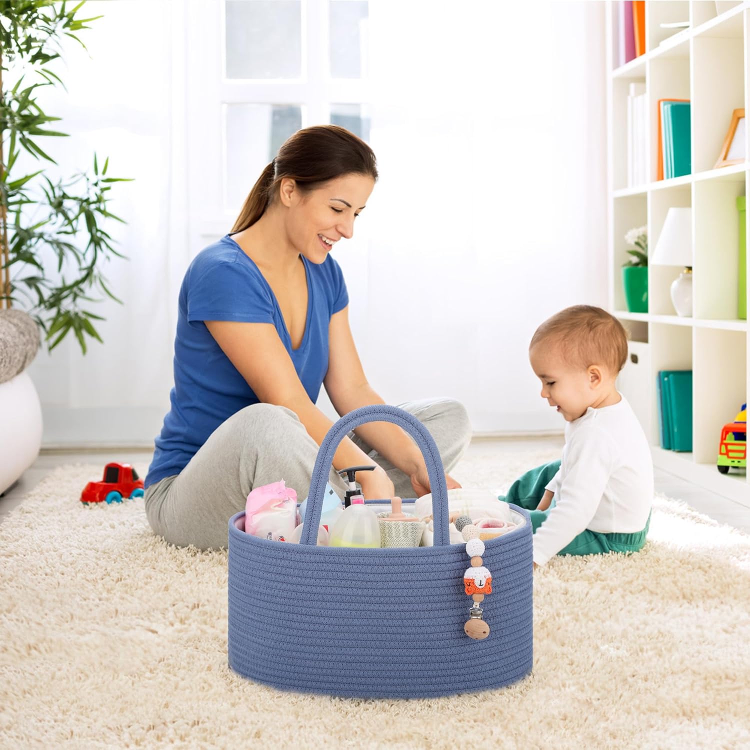 COMSE Large Diaper Caddy Organizer for Baby Essentials