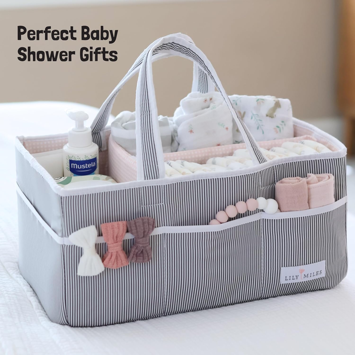 Lily Miles Diaper Caddy - 2 Organizers for Baby Essentials