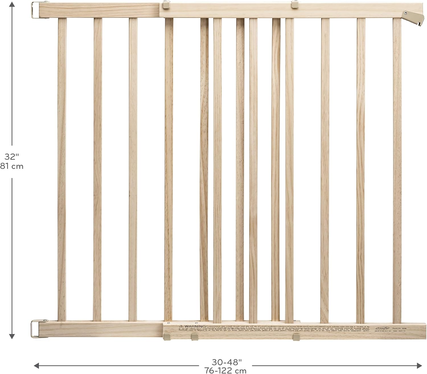 Evenflo Extra Tall Gate for Stairs Tan Wood 1