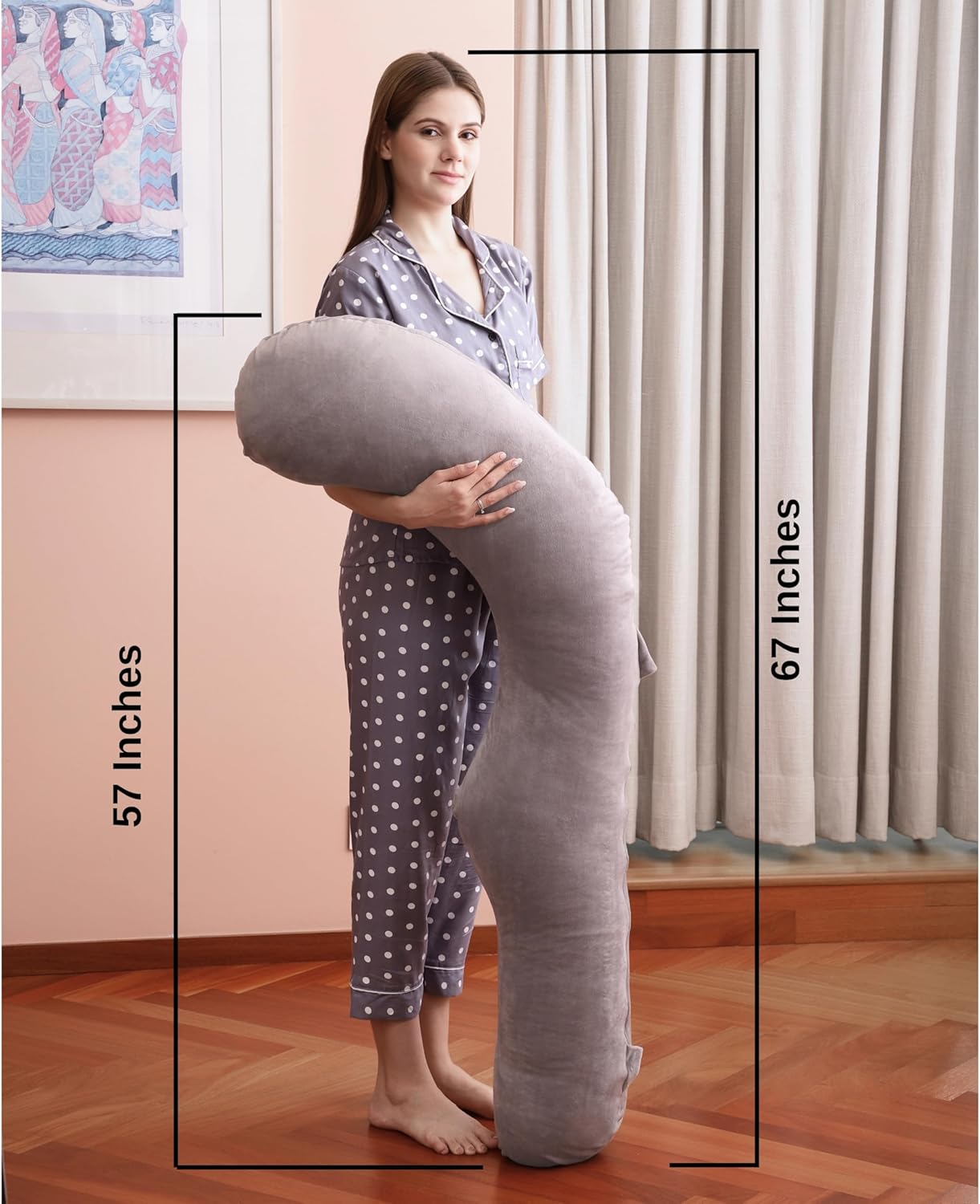 RELY F-Shaped Pregnancy Pillow Full Body Support