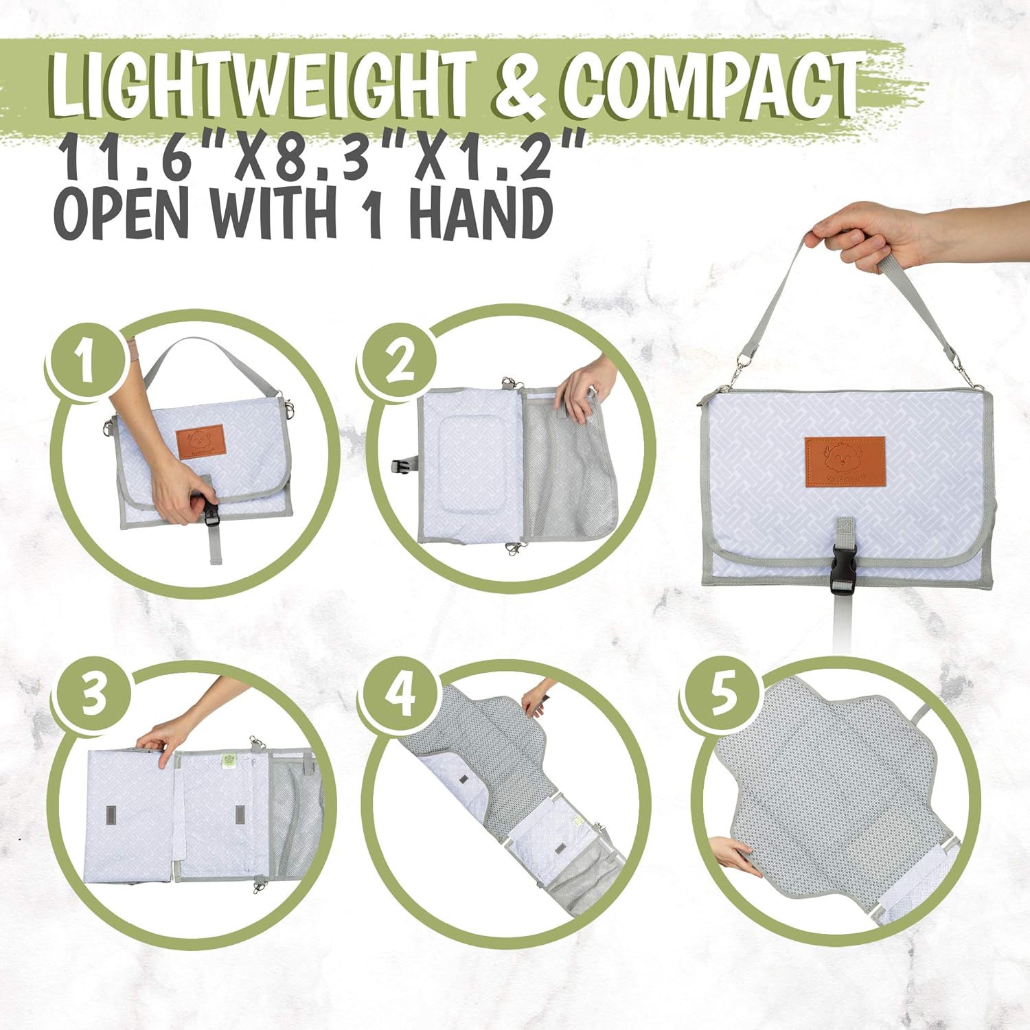 KeaBabies Large Portable Diaper Caddy Organizer