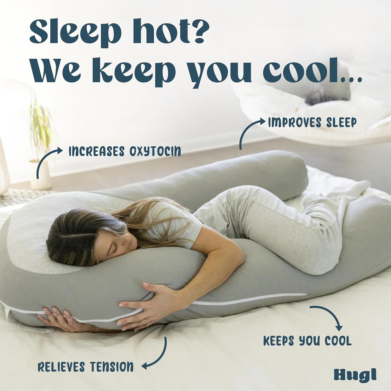 Plufl Hugl Cooling Body Pillow for Adults