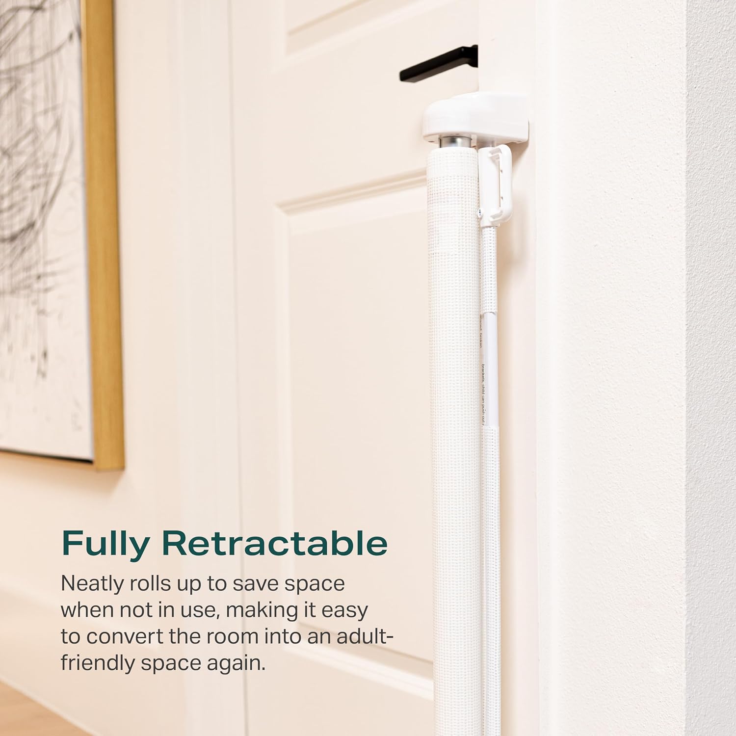 Cumbor 2 Pack Retractable Baby Gates White
