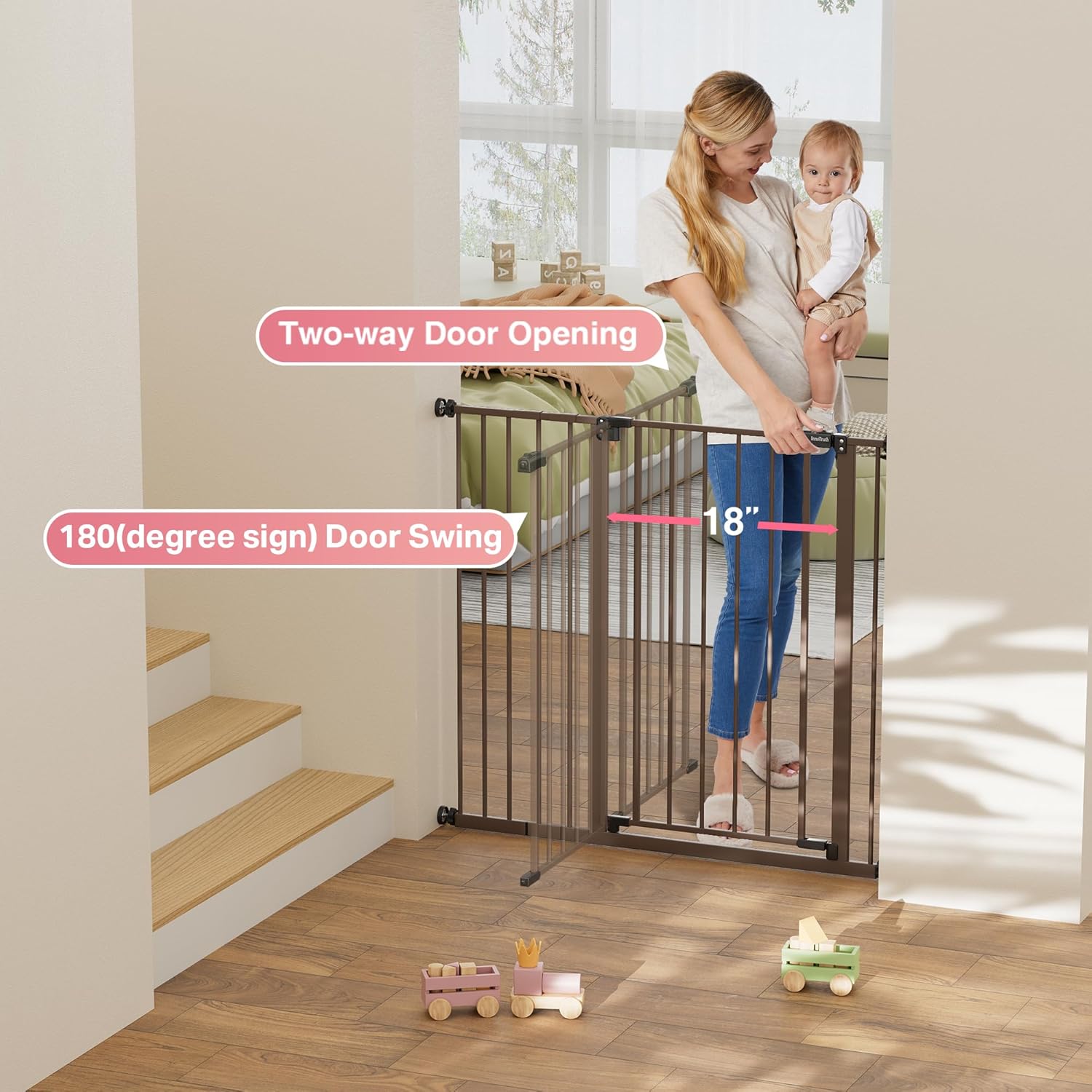 InnoTruth 36 Baby Gate for Doorways and Stairs
