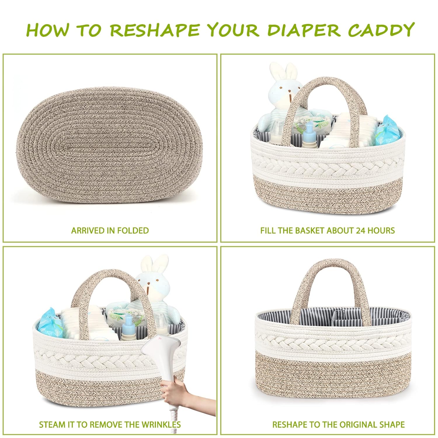 Maliton XXLarge Diaper Caddy Organizer Basket