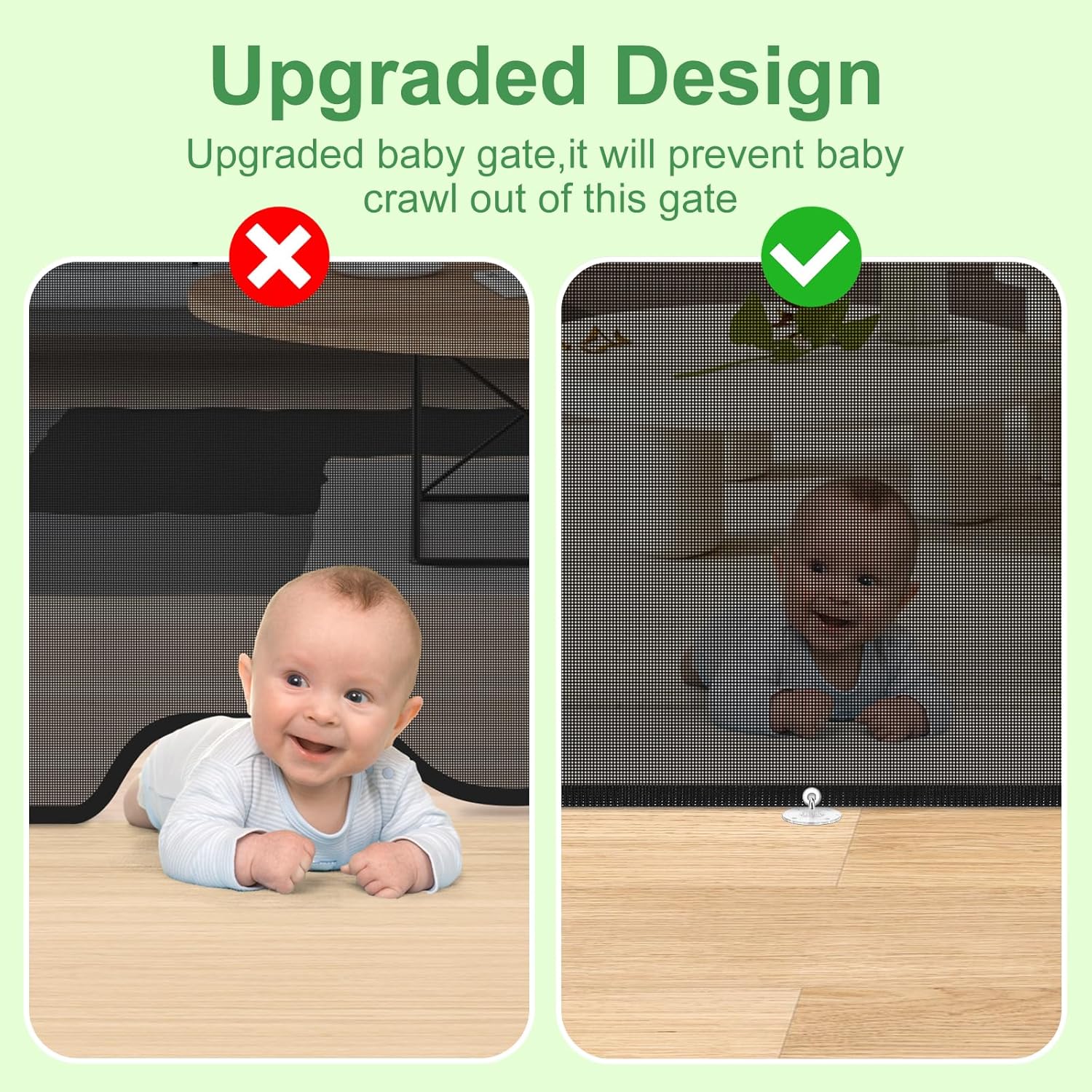 MYPIN Retractable Baby Gate 33 Tall 71 Wide Black