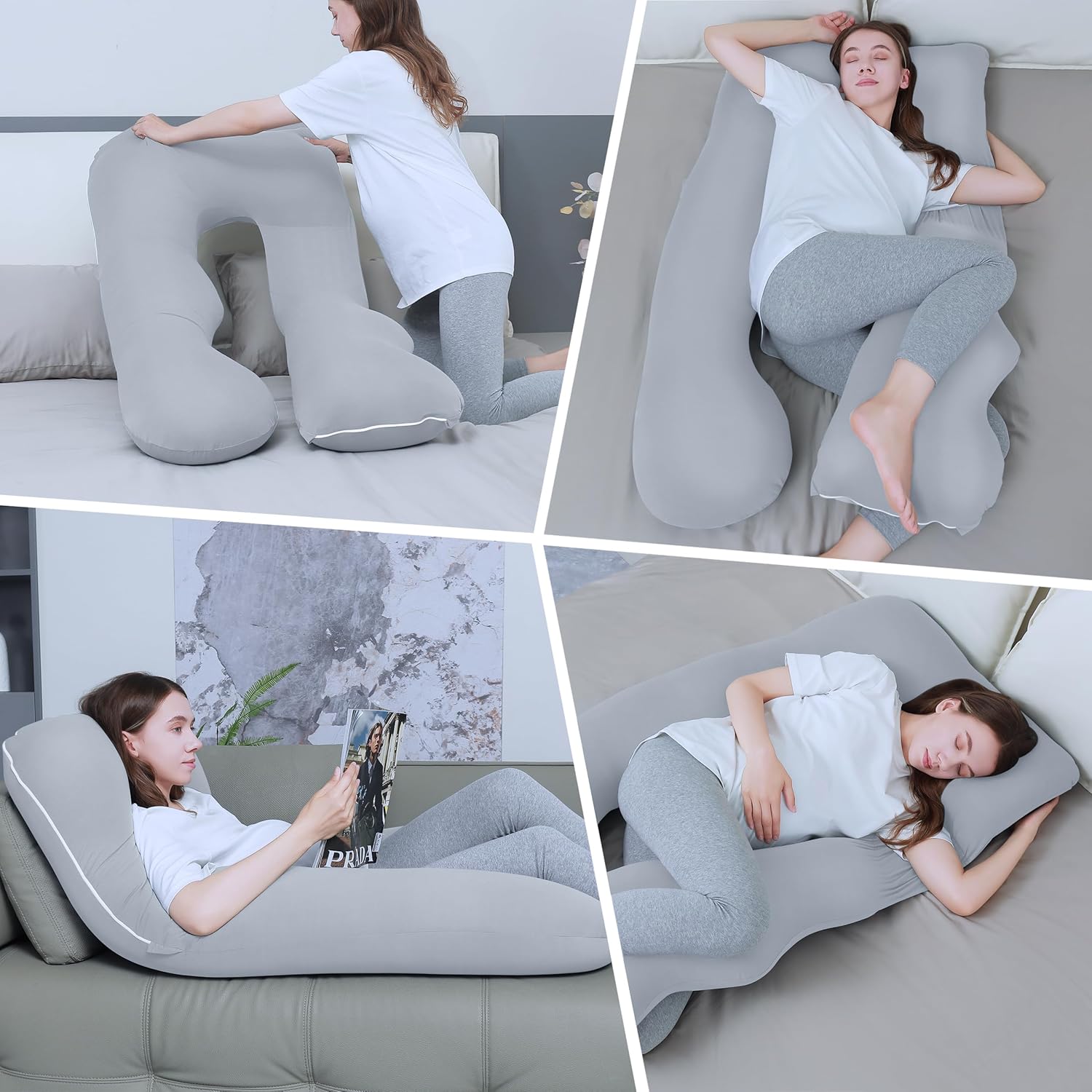 Lovely Care Pregnancy Pillow with Cooling Cover