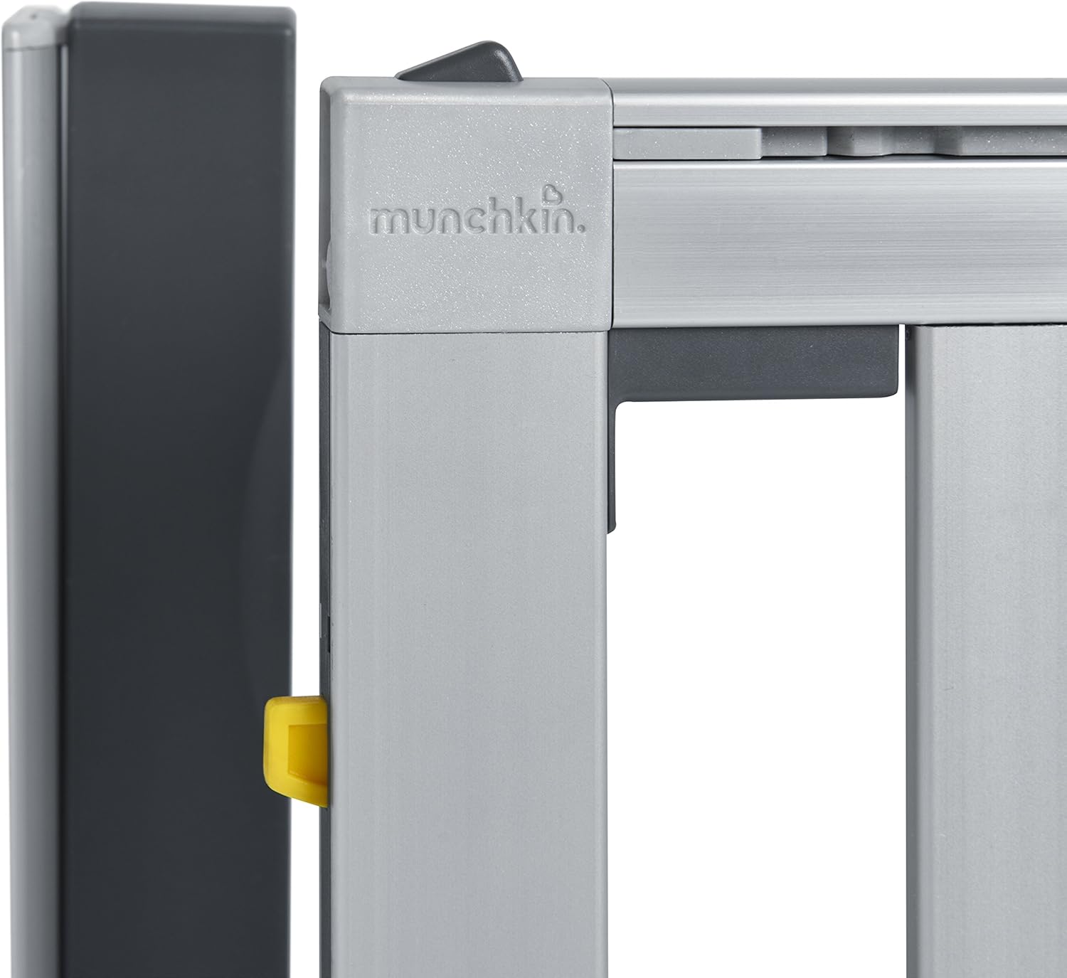 Munchkin Loft Hardware Mounted Baby Gate in Silver Aluminum