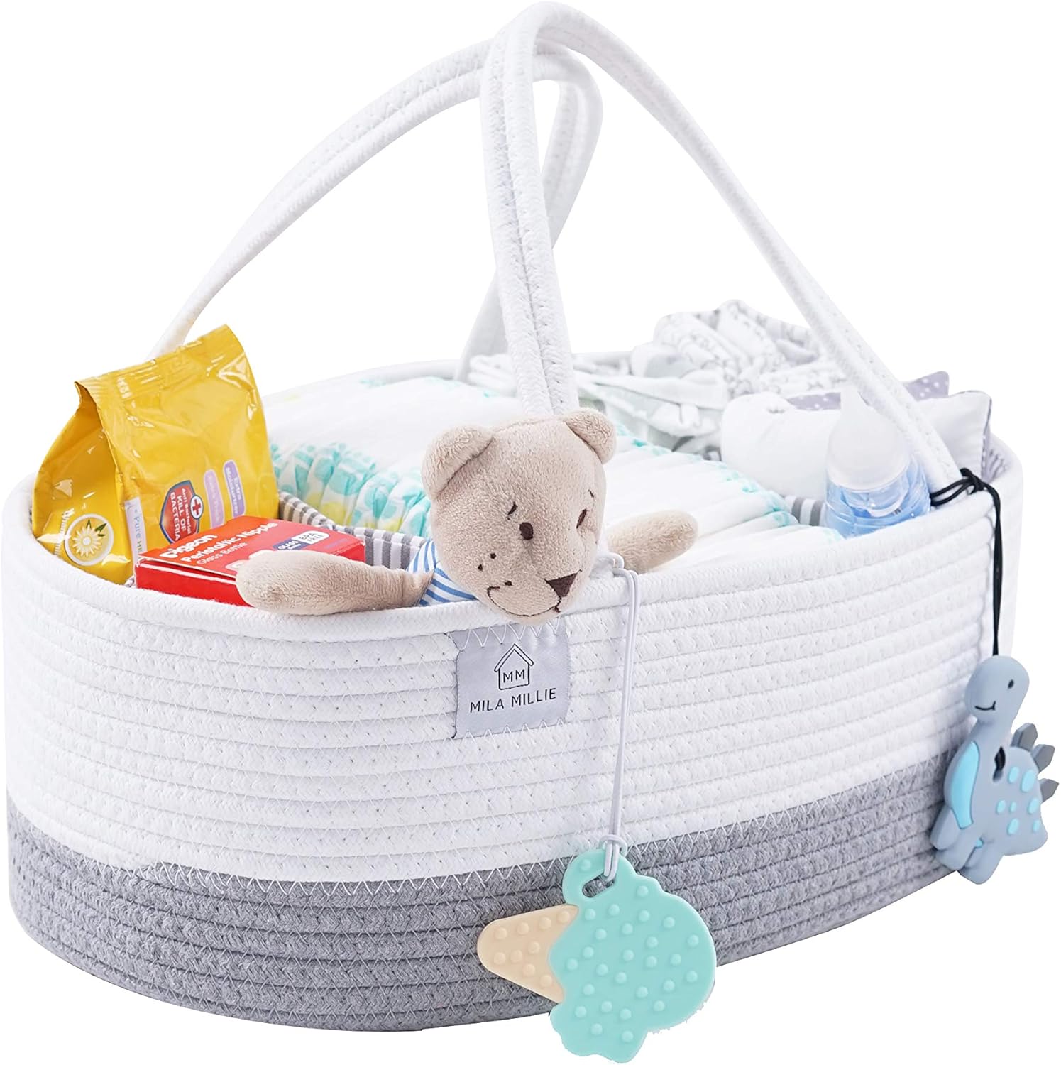 Mila Millie XXL Cotton Rope Diaper Caddy Organizer 1
