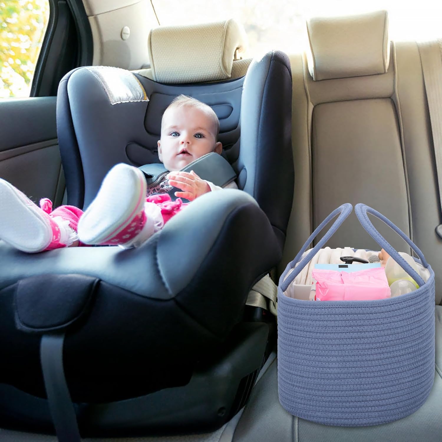 COMSE Large Diaper Caddy Organizer for Baby Essentials