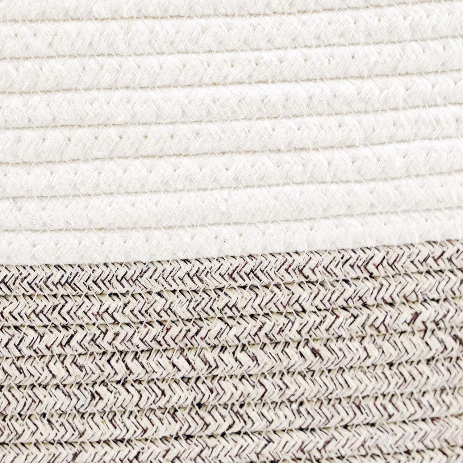 Casaphoria Cotton Rope Woven Caddy Basket with Handle