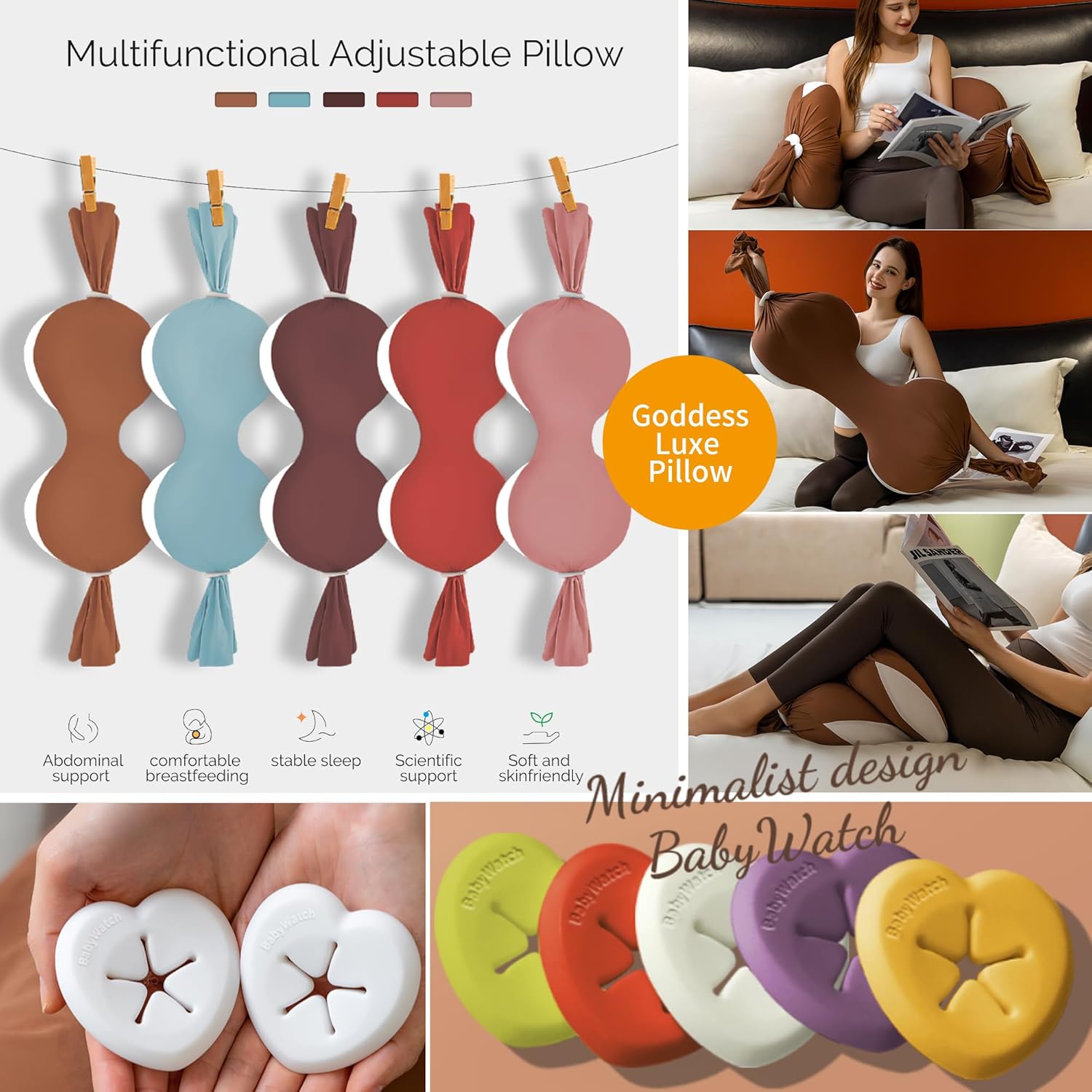 Fogkiss Pregnancy Pillow Adjustable Support for Comfort