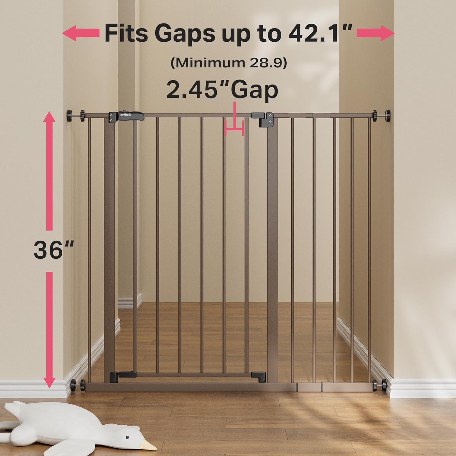 InnoTruth 36 Baby Gate for Doorways and Stairs