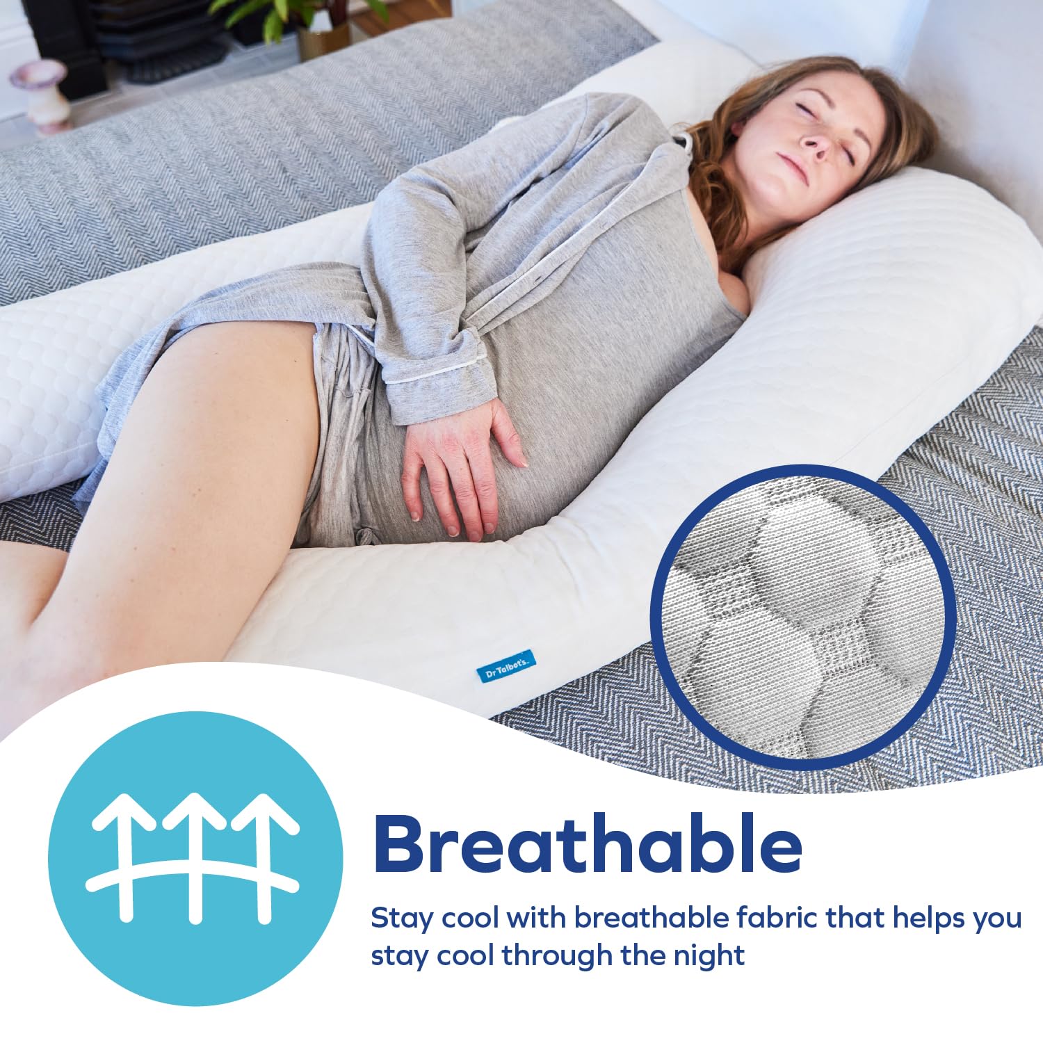 Dr Talbots Moms Pregnancy Pillow - Cool U-Shaped Support