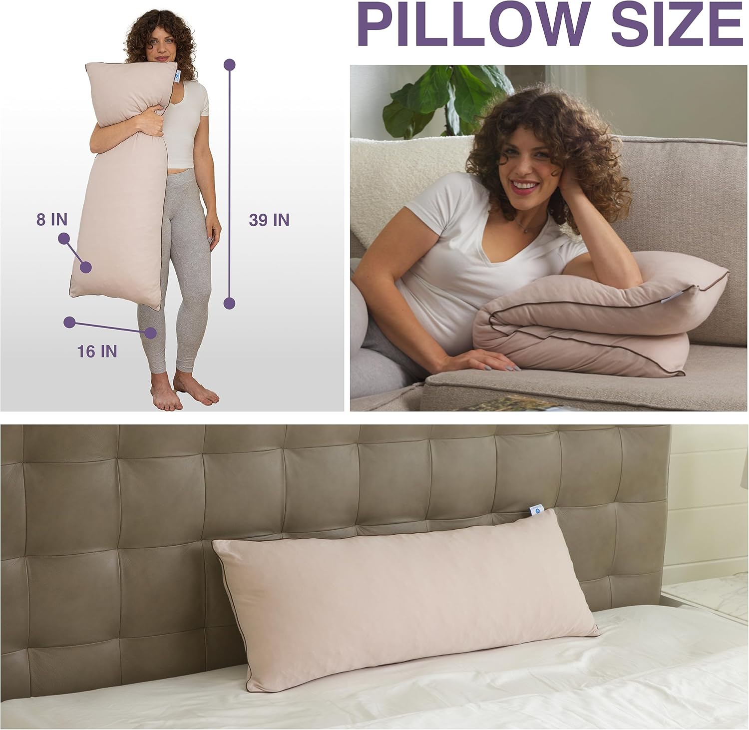 Pharmedoc Body Pillow for Adults with Memory Foam