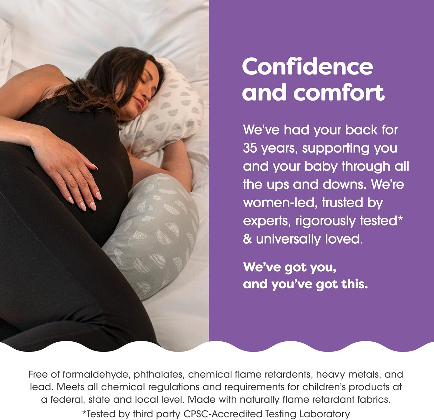 Boppy Full Body Side Sleeper Pregnancy Pillow Combo